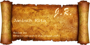 Janisch Rita névjegykártya